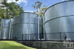 Industrial panel tanks installed for commercial water storage