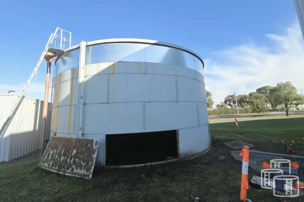 Technician performing a system check to improve water storage efficiency
