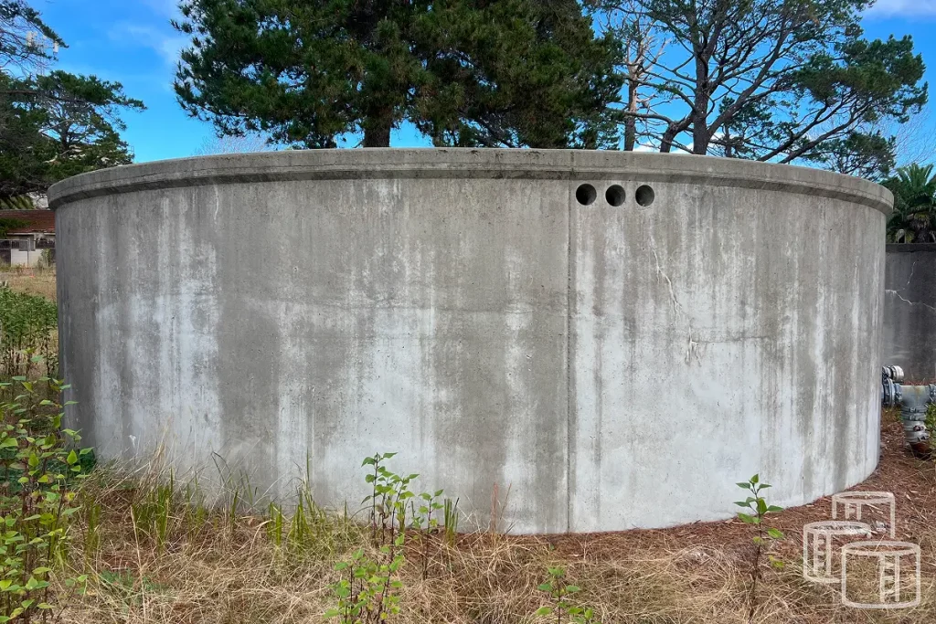 large concrete tank used for water storage