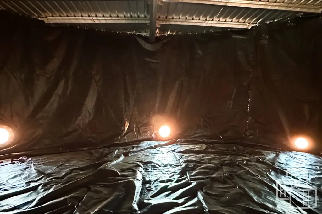 VC lining material around tank seams and joints