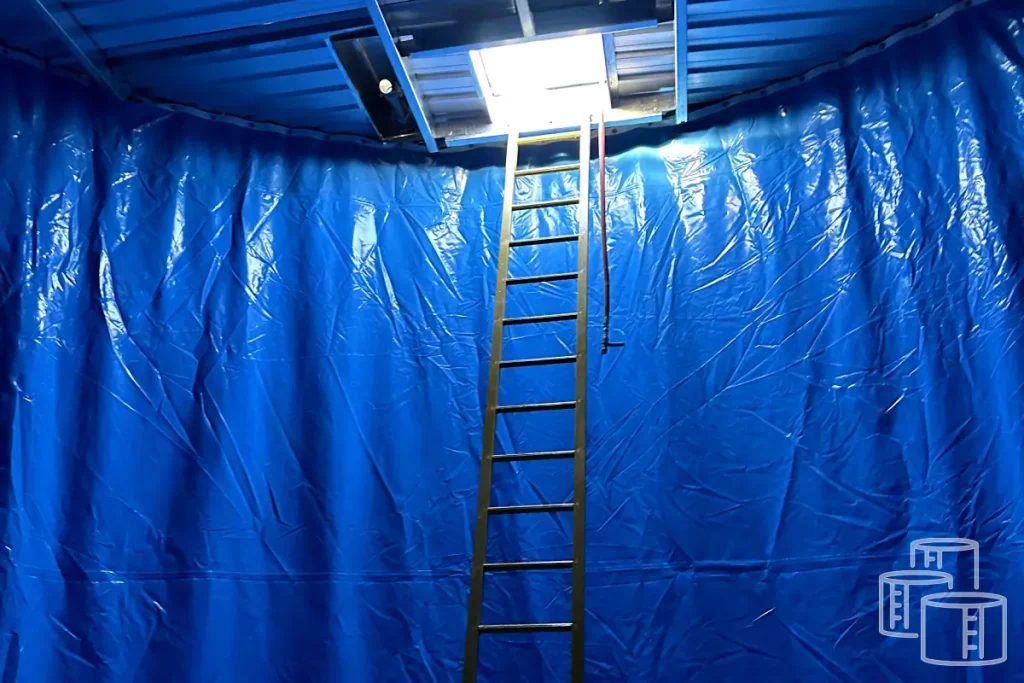 small leak signs on farm water tank