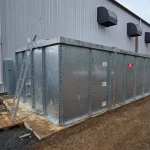 modular steel water tanks installed on site