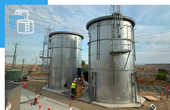 Fire protection water tank