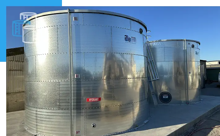 Industrial storage tank installation